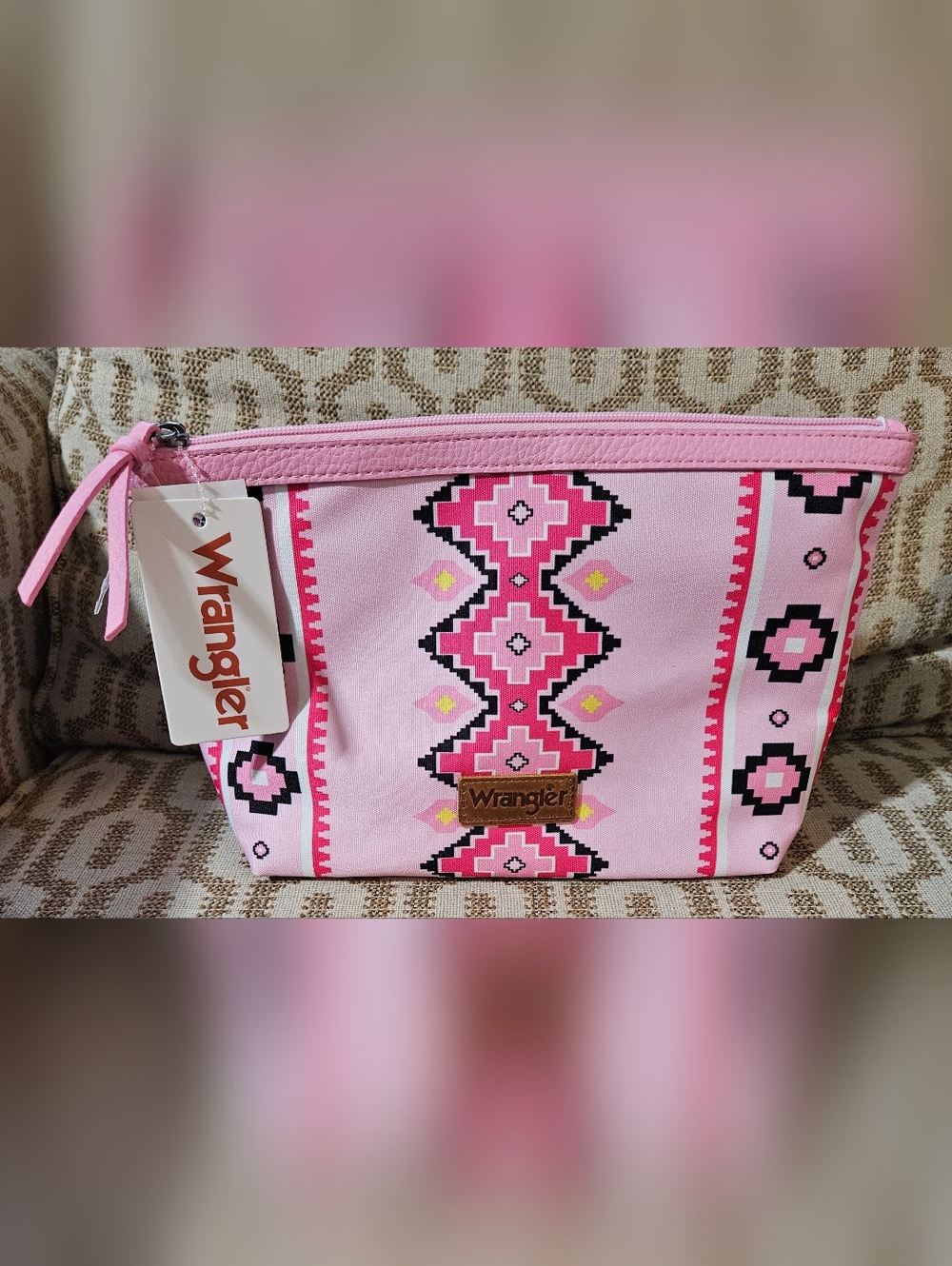Wrangler Pink Cosmetic Bag